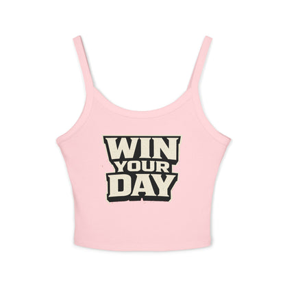 Win Your Day Tank Top — Women's Spaghetti Strap Crop